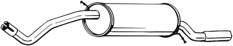 82 CV SILENZIATORE POSTERIORE PER VW Polo 6R1, 6C1 1.6 Bi-Fuel KW 60 CV 82