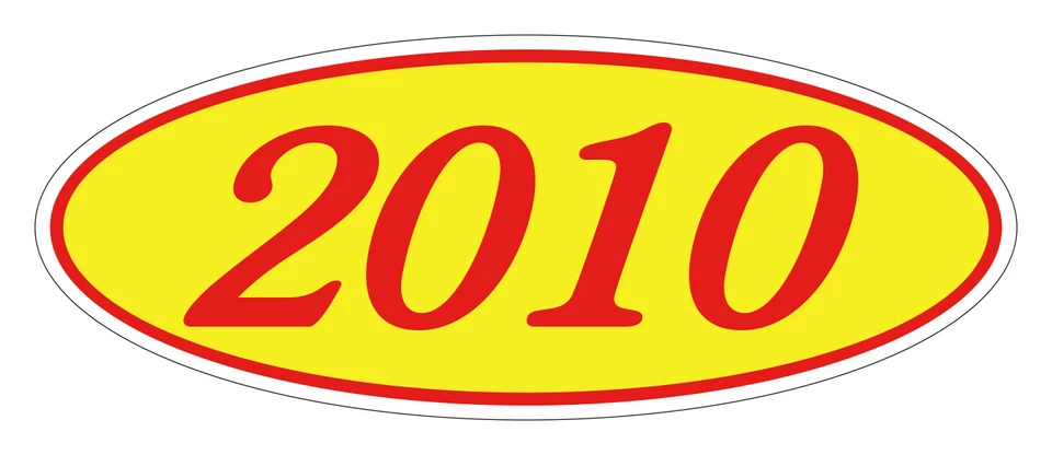 PEGATINA DEL AÑO MODELO OVALADO DISTRIBUIDOR DE COCHES 2010-2025 1PK PEGATINA GRANDE PARABRISAS ROJO Foto 3 de 4