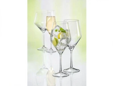 Pack of 6 Crystal Wine Glasses, Bohemia Crystal Flute, Crystal Gin Glasses,