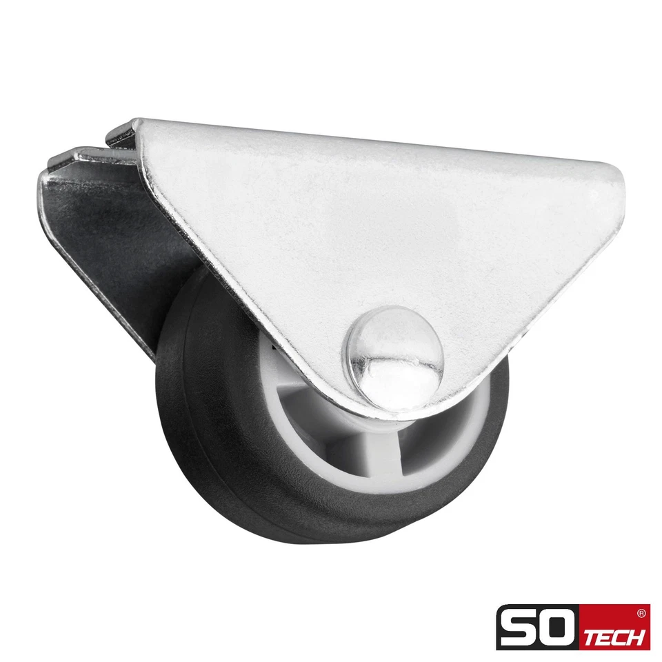 SOTECH Möbelrollen PASSAU Unterbaurollen Ø 25-50 mm Bockrolle inkl. Schraubenset - Bild 3 von 4