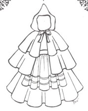 SEWING PATTERN fits 15 16 " DOLL dress clothes outfit Cape Red Ridding Hood 794