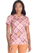 Paint By Plaid Dickies Prints Scrubs V Neck Top DK667 PBPD