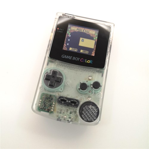 Clear White Retrofit Game Boy Color GBC Console With Highlight Back Light LCD - Picture 3 of 10