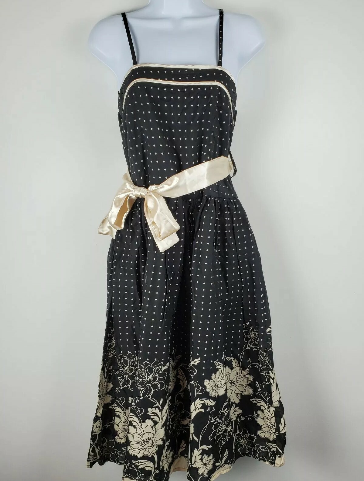 Heliconia Paradise Cream Spaghetti Dress main image 0