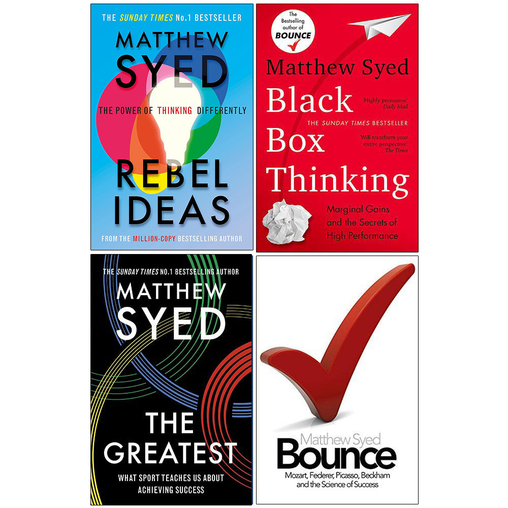 Matthew Syed 4 Books Collection Set Rebel Ideas, Black Box Thinking,Greatest