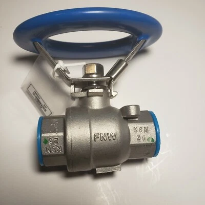 3/4 Ball Valve NPT 316 SS with locking handle FNW 1000 CWP