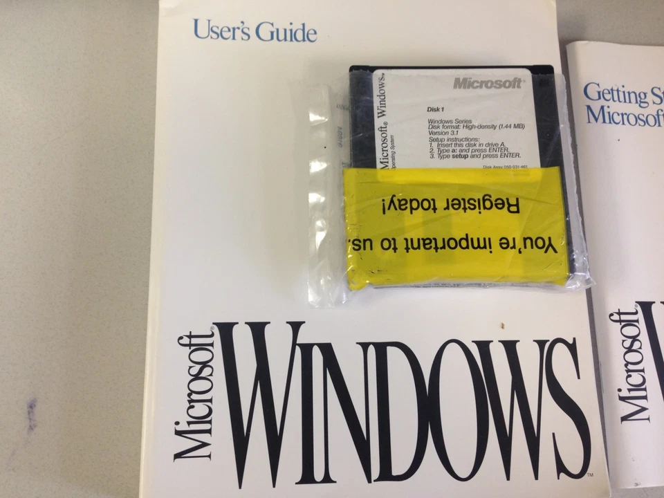Genuine Microsoft Windows 3,1 Users Guide 6 Diskette  3 1/2" Media Ver. - Image 2 of 4