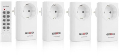 SH4 Funk-Dimmer-Set Dimmerset 4 Funkdimmer + Fernbedienung Steckdosendimmer NEU