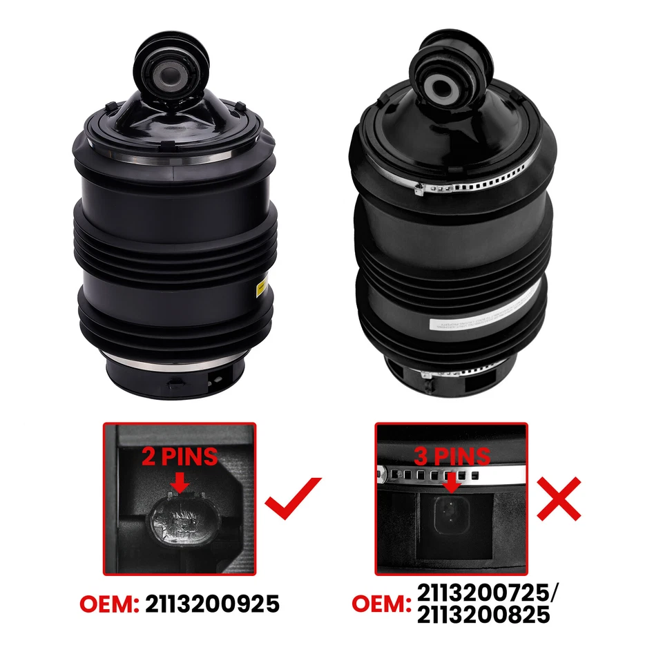 2x Federbalg 2Pins Hinten L&R for Mercedes-Benz E-Klasse S211 A2113200925 - Bild 2 von 4