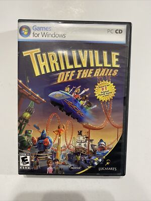 Thrillville: Off the Rails (PC, 2007) 3 Discs With Manual