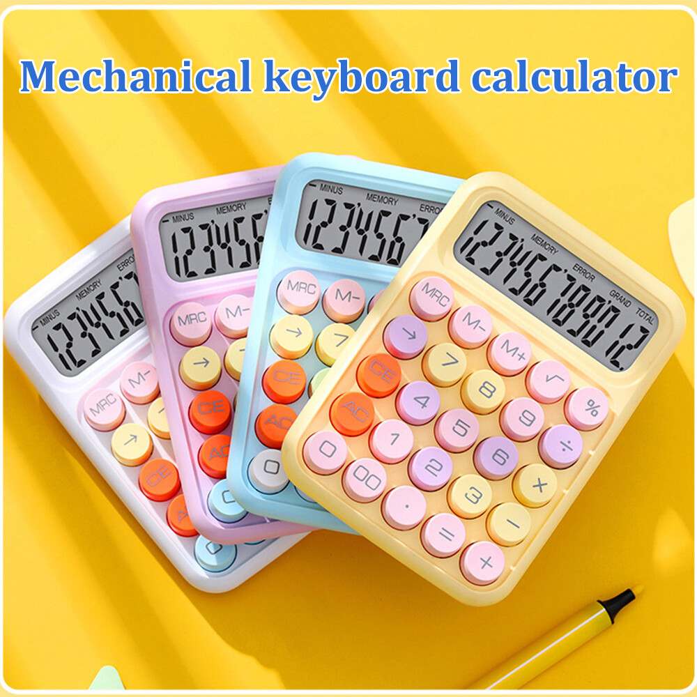 Portable Mechanical Keyboard Calculator for Office and School Use