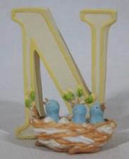 LEARNING AID CHILD TO CHERISH KEEPSAKE 3" TALL RESIN ALPHABET LETTER "N" NEW