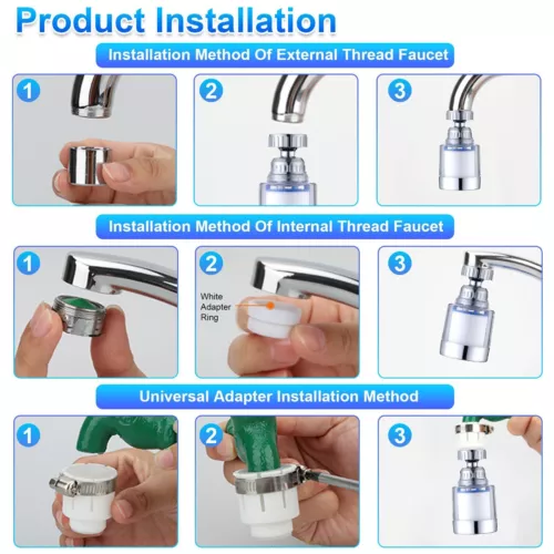 2×Faucet Water Filter System Kitchen Sink Mount Filtration Tap Purifier Clean US - Picture 10 of 16
