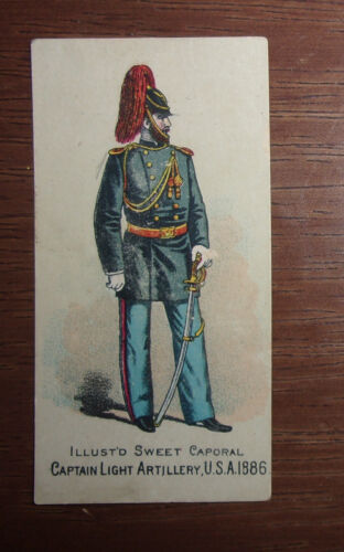 1880s Sweet Caporal Tobacco Military Captain Light Artillery Card - Picture 1 of 2