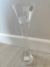 Vaso rosa arrampicata Nobile Art Glasswear 30,5 cm nuovo oggetto imballato