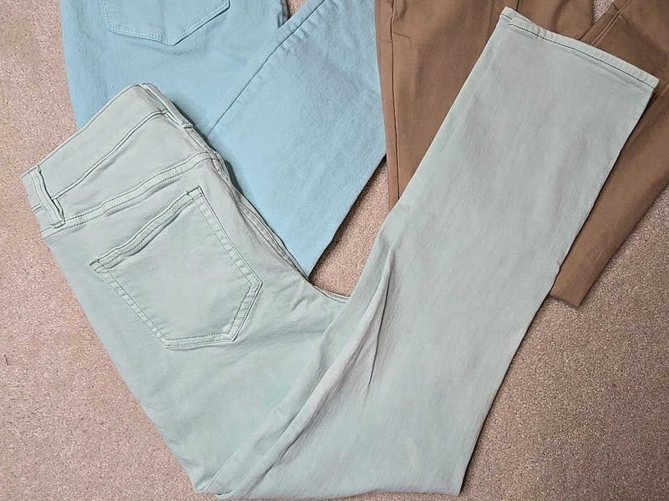 Lands End Soft Surroundings Mujer 6 Azul Tostado * Lote de 3* Pantalones Informales de Trabajo Foto 2 de 4
