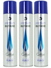 3 Pk Colibri Premium Lighter Butane Refill Fuel 50g 3.04 oz 90ml Canister 9103-3