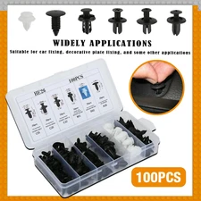 For Ford 100Pcs Bumper Hood Clips Retainer Rivet Fastener Fender Push Pin USA