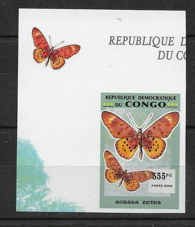 T297 /  CONGO 2006  NON DENTELE   NEUF**  PAPILLONS 