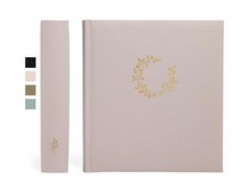 Premium Scrapbook Photo Album, Taupe/Grey, 11.8" x 13" x 2.1", 100 Pages, 4x6...