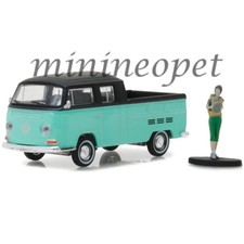 GREENLIGHT 97020 F VOLKSWAGEN TYPE 2 CREW CAB PICK UP TRUCK 1/64 with FIGURE 