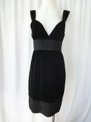 To The Max black Velvet DRESS lace trim size 4 Small NWT | eBay