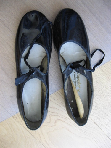 Steppschuhe, schwarz, Lack, Damen, Größe 40