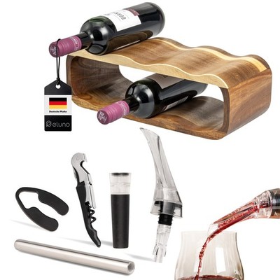 bremermann Weinregal-Set 6tlg. inkl. Dekanter-Ausgießer, Sommelier-Set