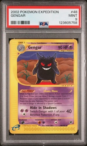 2002 POKEMON EXPEDITION #48 GENGAR PSA 9