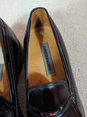 Johnston Murphy Aristocraft shoes Oxblood Tassel Loafer Mens  display picture 1