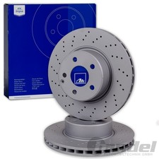 2X ATE BREMSSCHEIBEN VORNE 284,0mm GELOCHT/INNENBEL. PASSEND FÜR ABARTH 500 500C