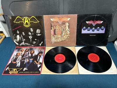 Aerosmith 5 LP Lot: Toys In The Attic, Rocks, Get Your Wings, Self Titled 1973 ￼