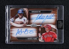 2025 Topps Chrome Black Orange Trim Refractor 8/25 Adrian Beltre Auto HOF 5h0