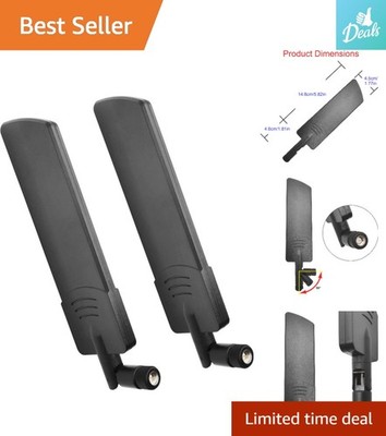 Universal Dual SMA 4G LTE Antenna 10dBi - Wideband Omni Directional (2 Pcs)