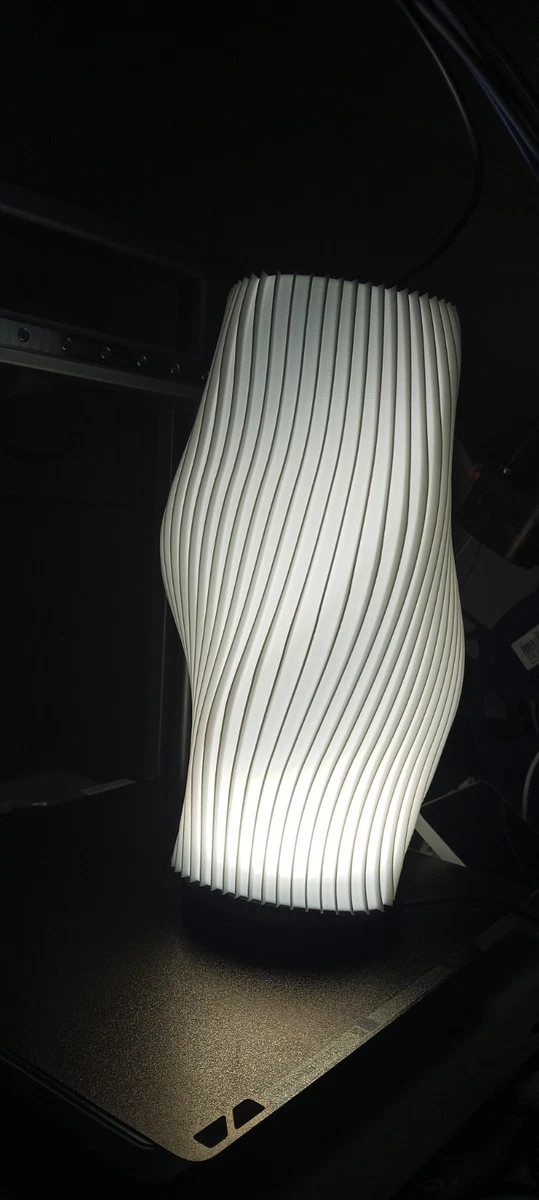 Lampara de mesa impresa en 3d elegante de color Blanco