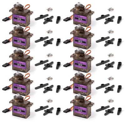 Miuzei Servomotor Metall Zahnräder 10 PCS RC 9G Micro Servo 180 Grad mini Motor