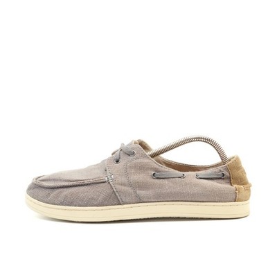 TOMS Herren Freizeitschuh Grau Beige Canvas Leicht Classics Bootsschuh EU 42