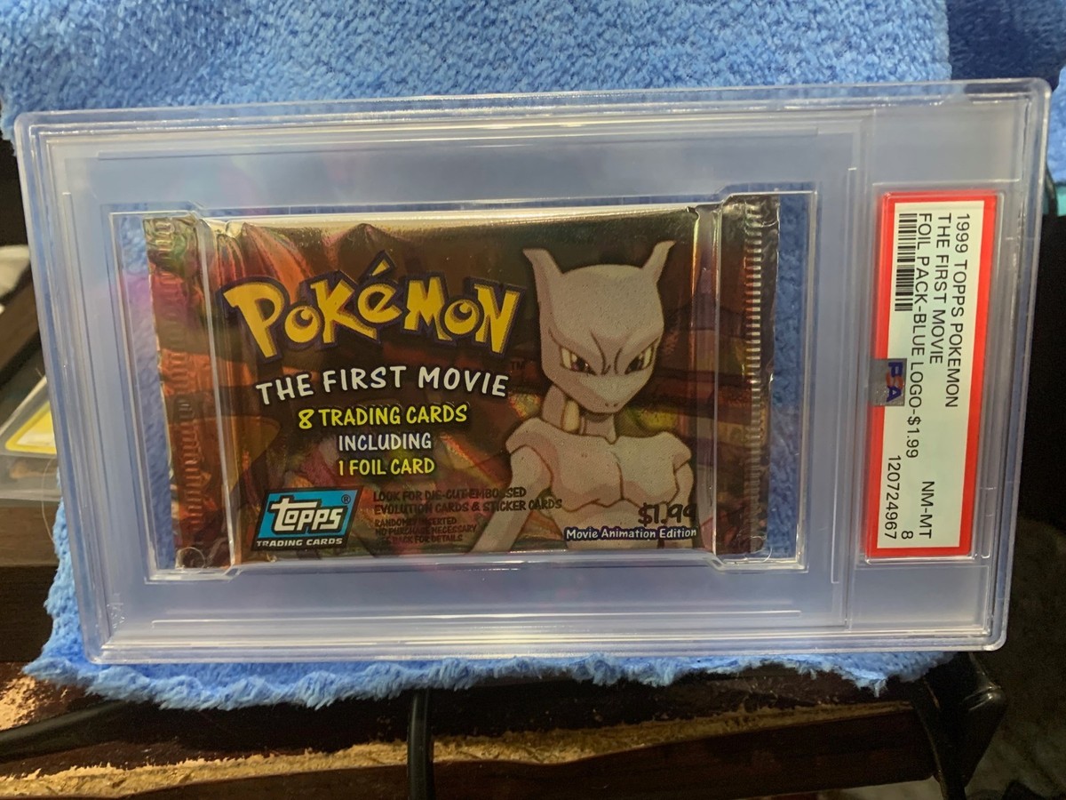 1999 Pokemon The First Movie Pack of 8 Trading Cards factory sealed PSA 8 1999 Pokemon The First Movie Pack of 8 Trading Cards factory sealed PSA 8