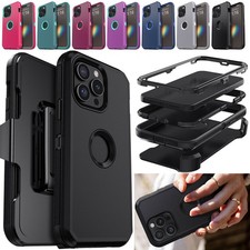 For iPhone 13 Pro Max Case Heavy Duty Shockproof Rugged Cover Clip Belt Holster