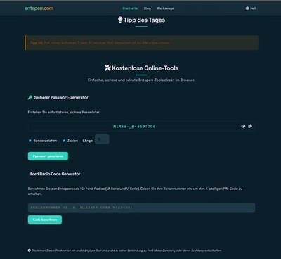 Domain entsperr.com (.com) zu verkaufen   inkl. gratis statischer Website