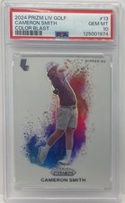 2024 PANINI PRIZM LIV GOLF COLOR BLAST #13 CAMERON SMITH PSA 10 GEM MINT SP SSP