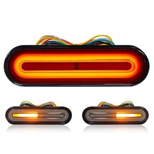 Motorcycle Turn Signal Light Amber LED Lamp 12-80V Dual Color Scooter Indicator