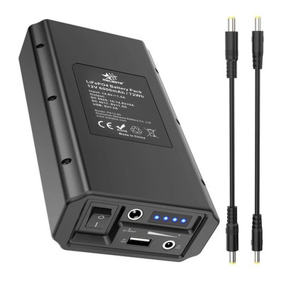 12V 6000mAh Rechargeable Battery Pack Lifepo4 Power Bank
