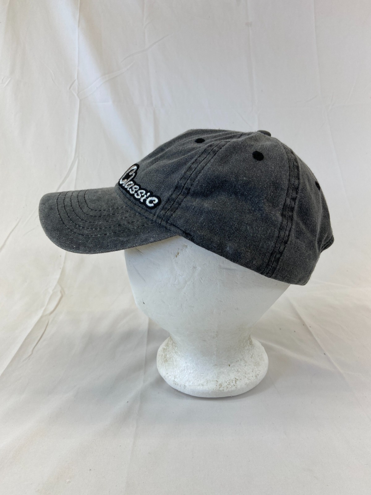 Classic Baseball Cap Strapback Hat Denim Black OS… - image 3