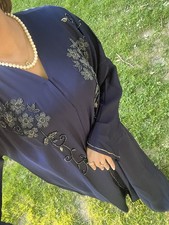 Abaya Maxikleid arabisches Kleid Gallaba Djellaba Abendkleid EID Festkleid Gr XL