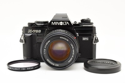 N MINT ++] Minolta New X-700 black Film Camera ROKKOR 50mm f1.4
