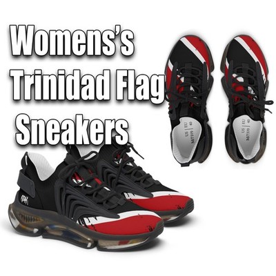 Womens Trinidad Flag Sneakers Trinidadian Athletic Shoes for Labor Day Parade