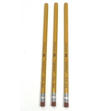 Vintage Mohican Empire Pencil Co. #2 Pencils 724 Made in USA Yellow LOT OF 3