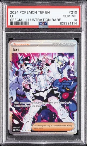 2024 POKEMON TEF EN-TEMPORAL FORCES SPECIAL ILLUSTRATION RARE #210 ERI PSA 10