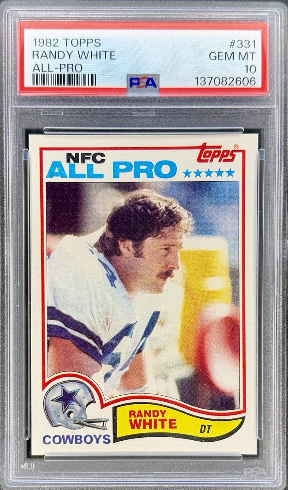 Randy White 1982 Topps All-Pro Card #331 PSA GEM MT  10 Dallas Cowboys HOF